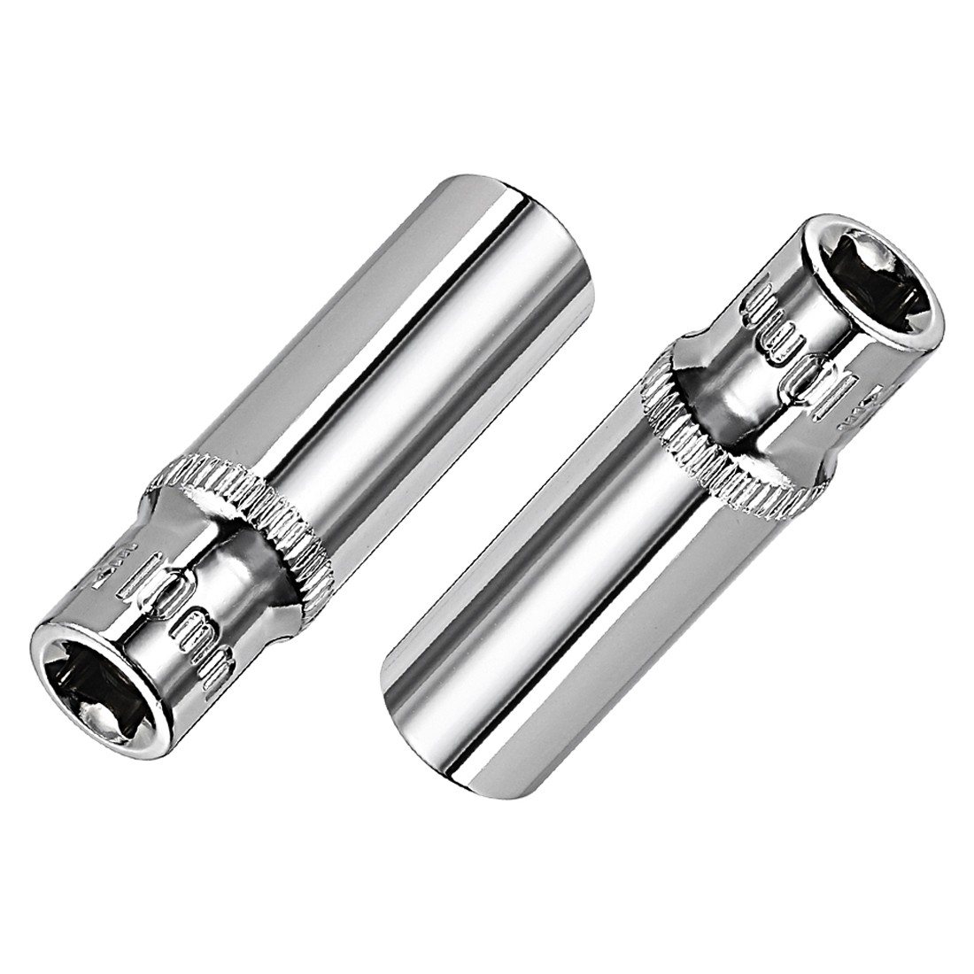 1/4 Inch Drive 10mm 6-Point Deep Socket DIY Repair Tools Metric Cr-V 4Pcs