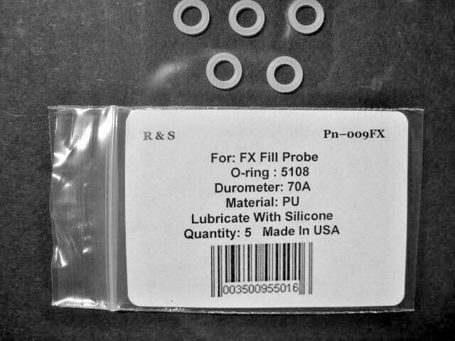 5 FX 5108, 11650 / Fill Probe & Breech O-Rings / R&S 009FX / Urethane /see below