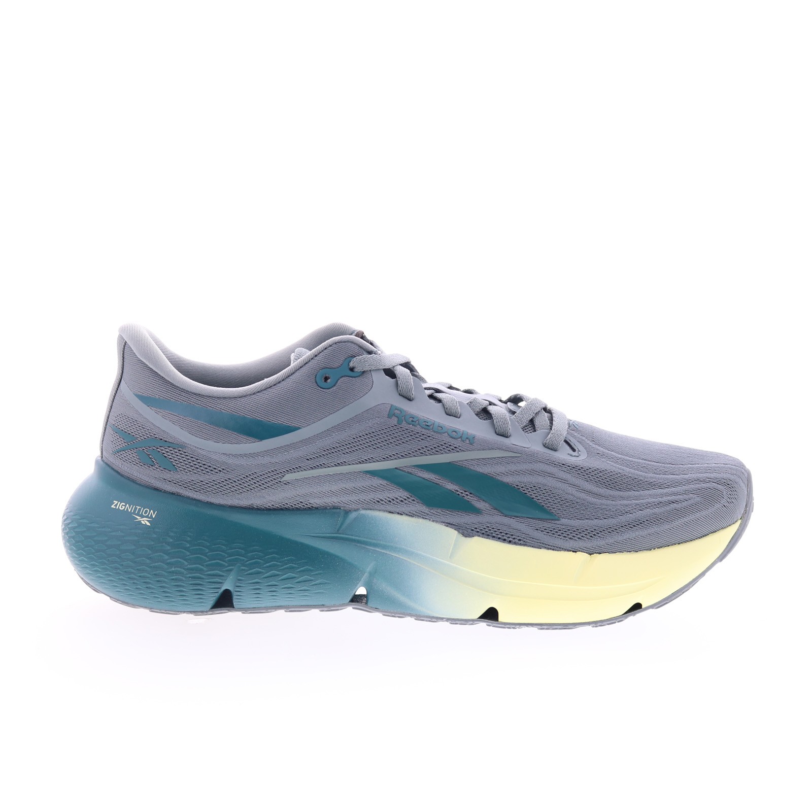Reebok Zignition Mens Gray Canvas Lace Up Athletic Running Shoes