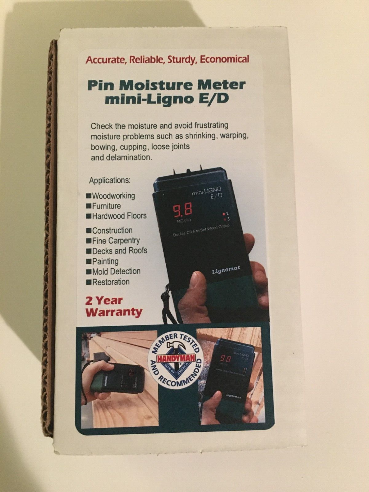 LINGOMAT MINI-LINGO E/D WOOD PIN MOISTURE METER NEW