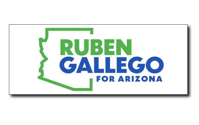 Ruben Gallego Senate 2024 Sticker Decal ARIZONA Political Democrat Bumper Sinema