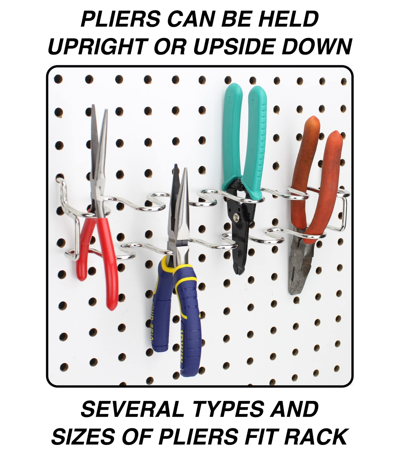 RightArrange Pegboard Pliers Holder Holds 11 Tools Organizer for Workbench Use