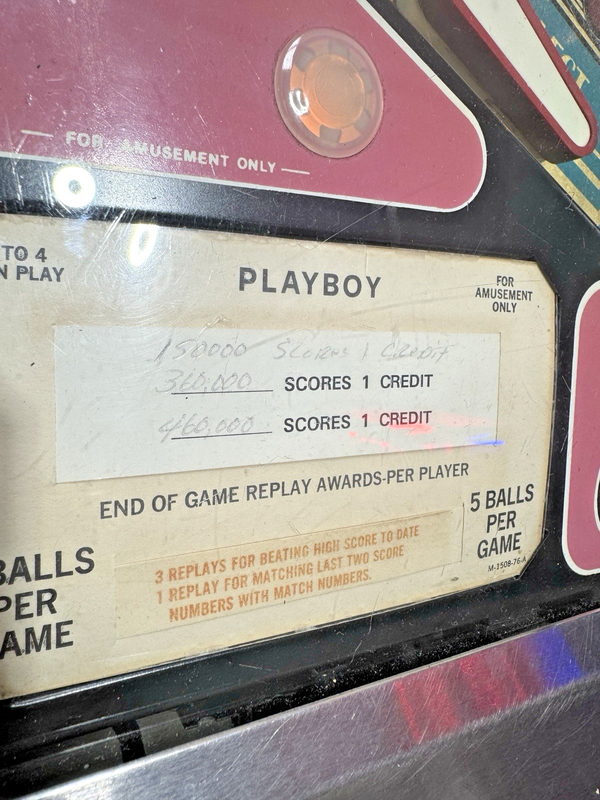 Vintage 1978 Bally Playboy Pinball Machine