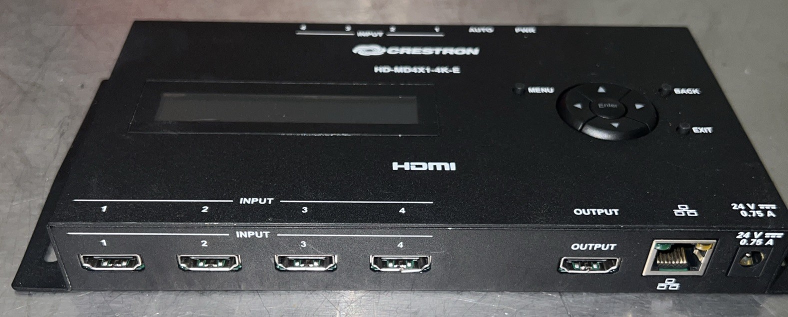Crestron HD-MD4X1-4K-E HDMI Switcher with Power Supply