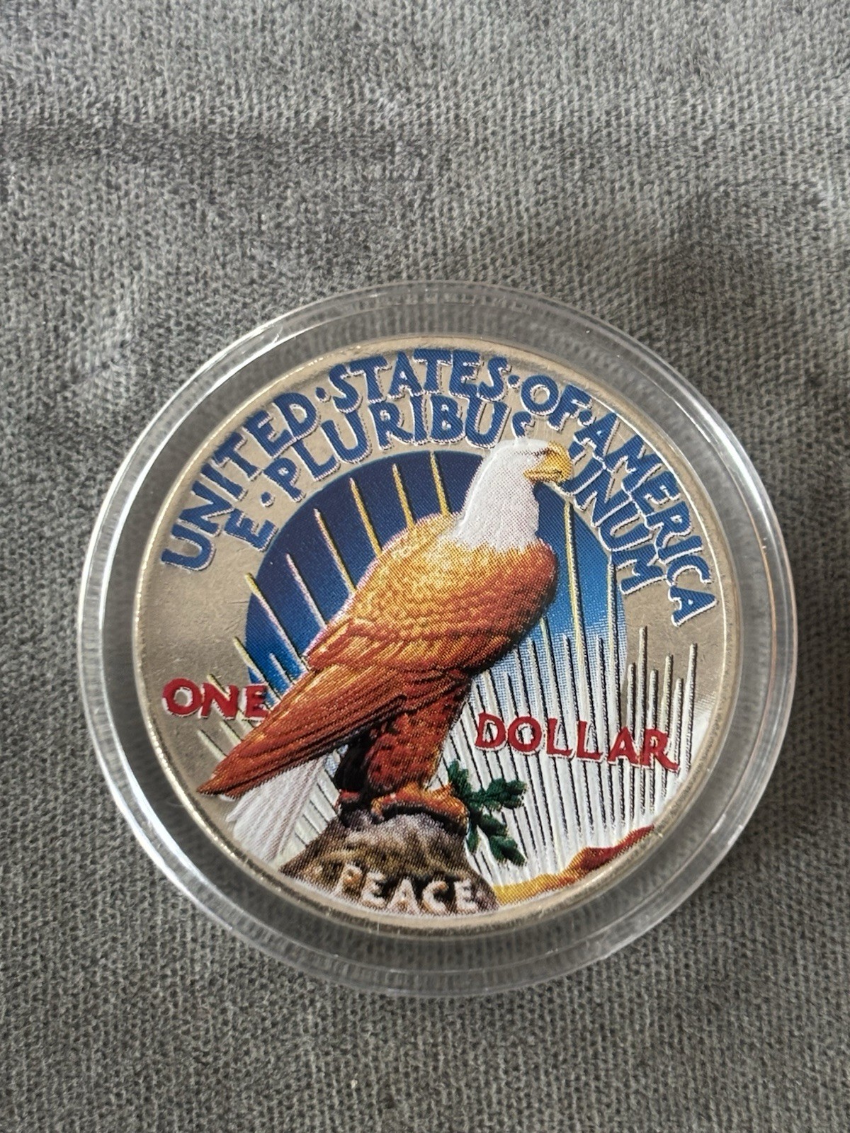 1922 Painted Peace Dollar W/ Box