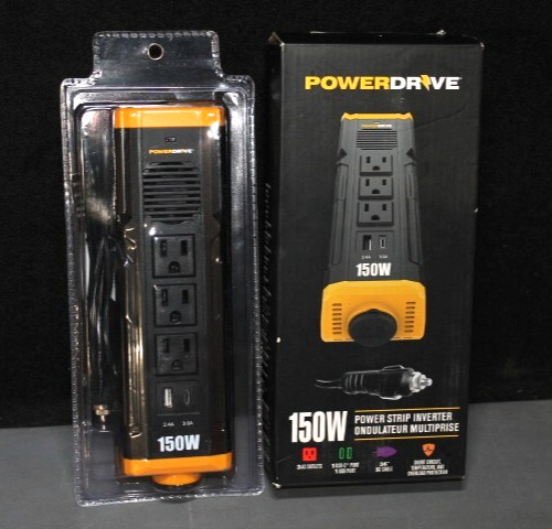150W Car Power Inverter - DC 12V to AC 110V w/ 3 Outlets & Dual USB Ports!