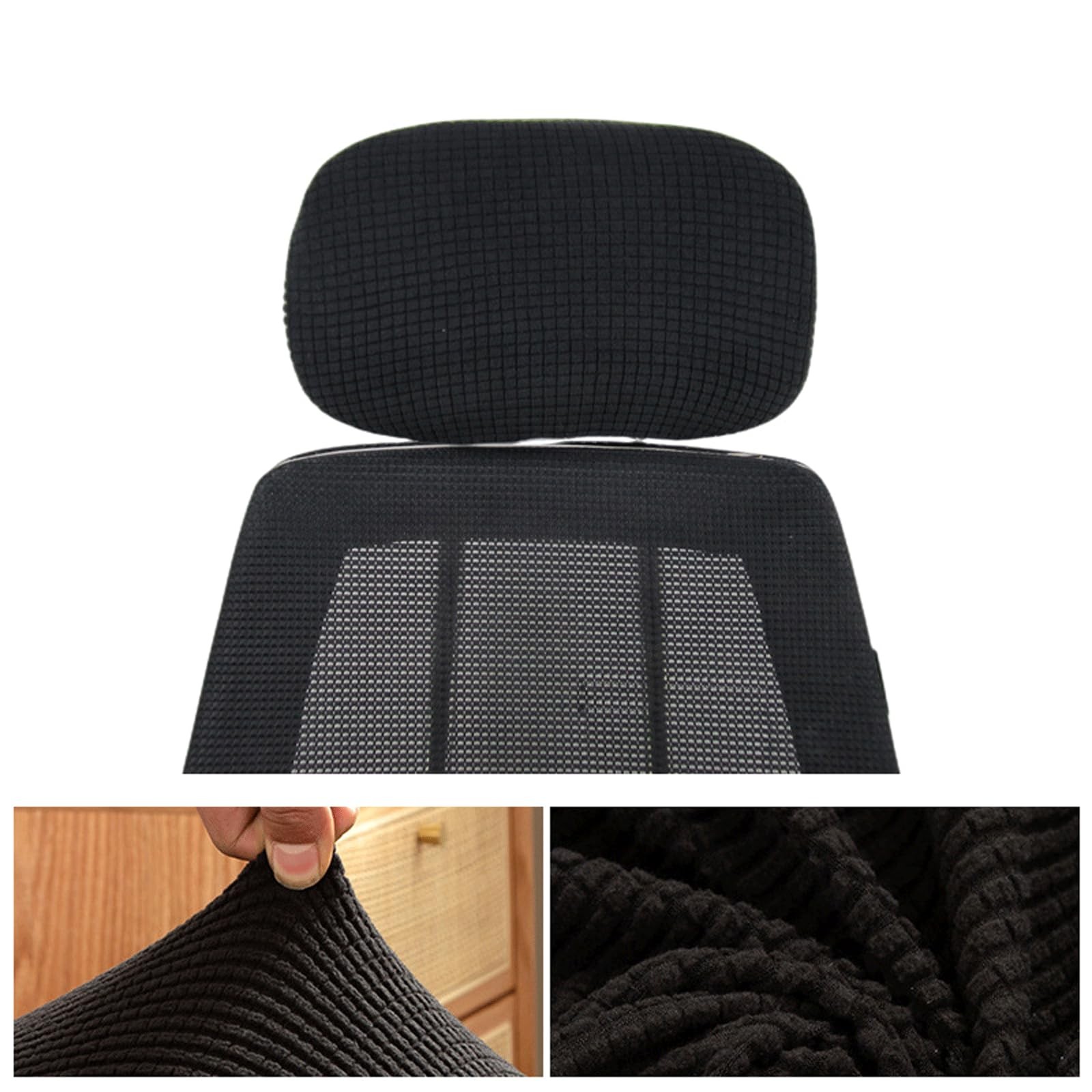 2PCS Office Chair Headrest Attachment，Removable Washable Protector Recliner H...