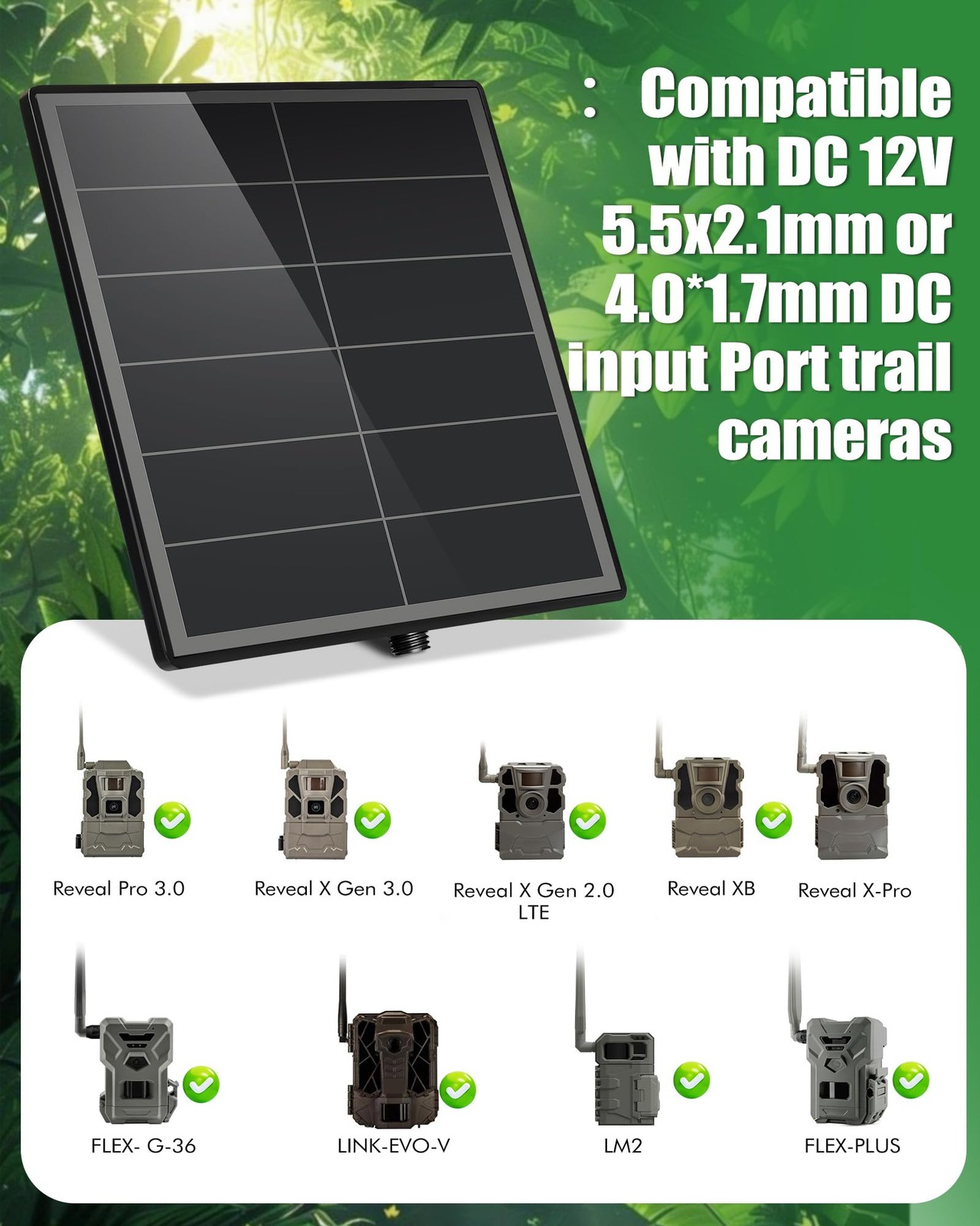 KEPEAK Solar Panel for Trail Camera - 6000mAh 1 Pc trail camera solar panel