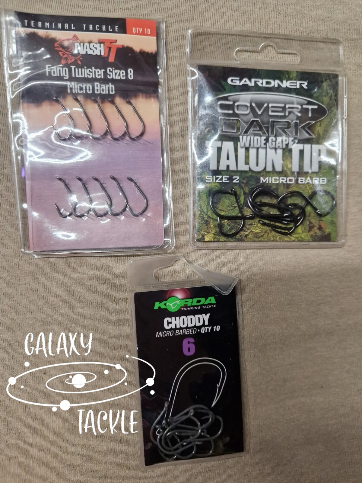 Carp Fishing Hook Selection - Nash / Gardner / Korda Triple Pack (B14)