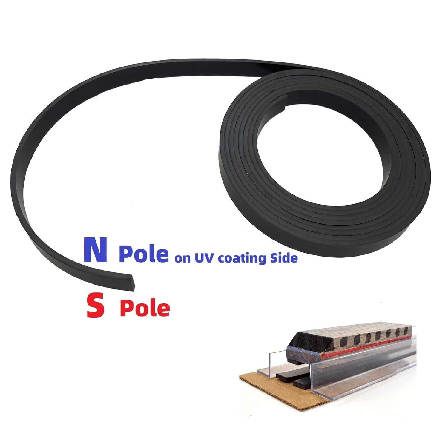 Monopolar Magnetic Tape 1/2" for Maglev Train Science Project Replacement,Thickn