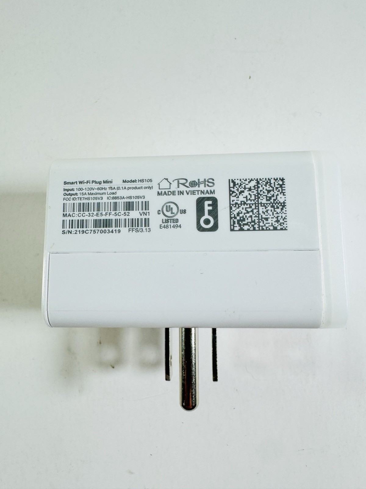 TP-LINK Smart Wi-fi Plug Mini - White (HS105) EL5