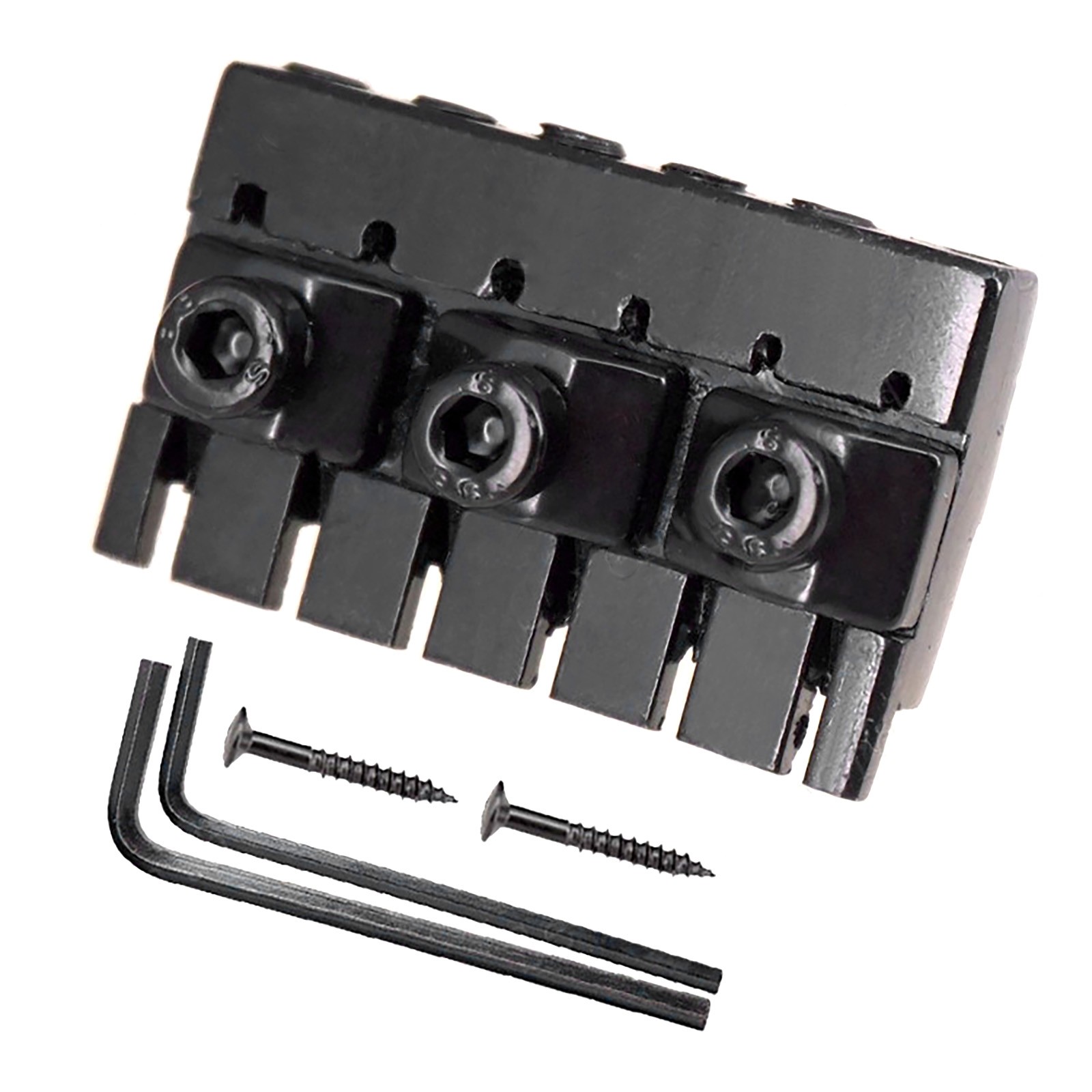 Hardware Replacement Locking Nut for Headless 6-String Guitar Black Zinc Alloy