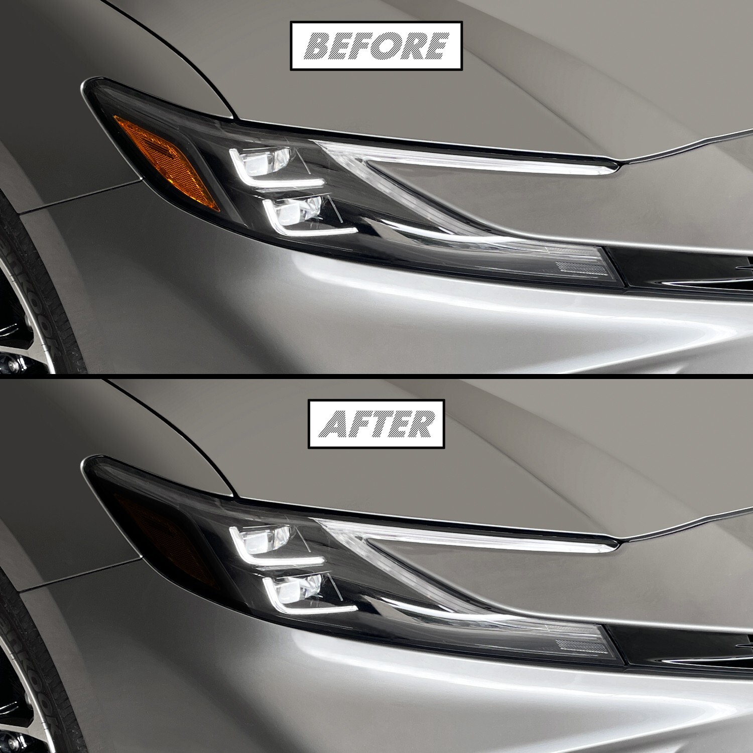 FOR 2025+ Toyota Camry Headlight Side Marker SMOKE Precut Vinyl Tint Overlays