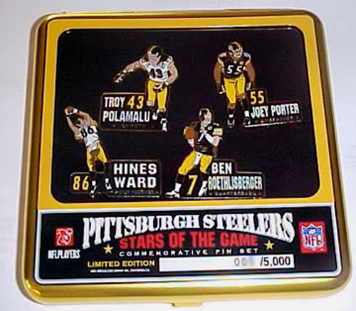 Pittsburgh Steelers Stars of the Game Limited Edition Pin Set Polamalu, Ben Ward