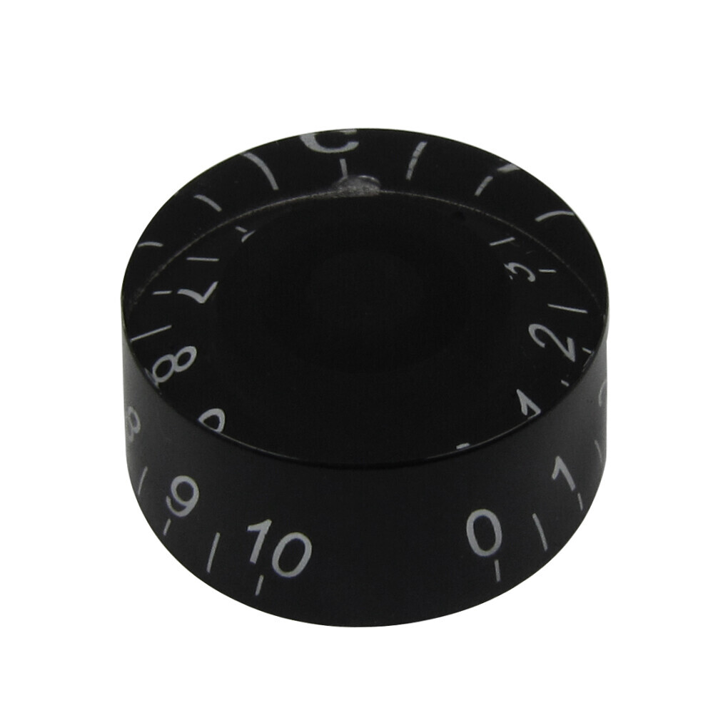 100PCS Volume Tone Control LP Guitar Speed Knobs Button Black & White Numbers