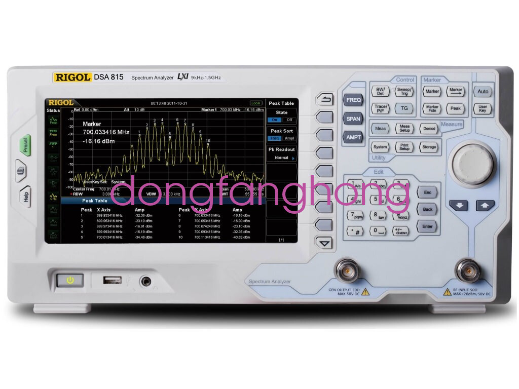 NEW Rigol DSA815-TG 9kHz to 1.5GHz with Pre-Amplifier and Tracking Generator
