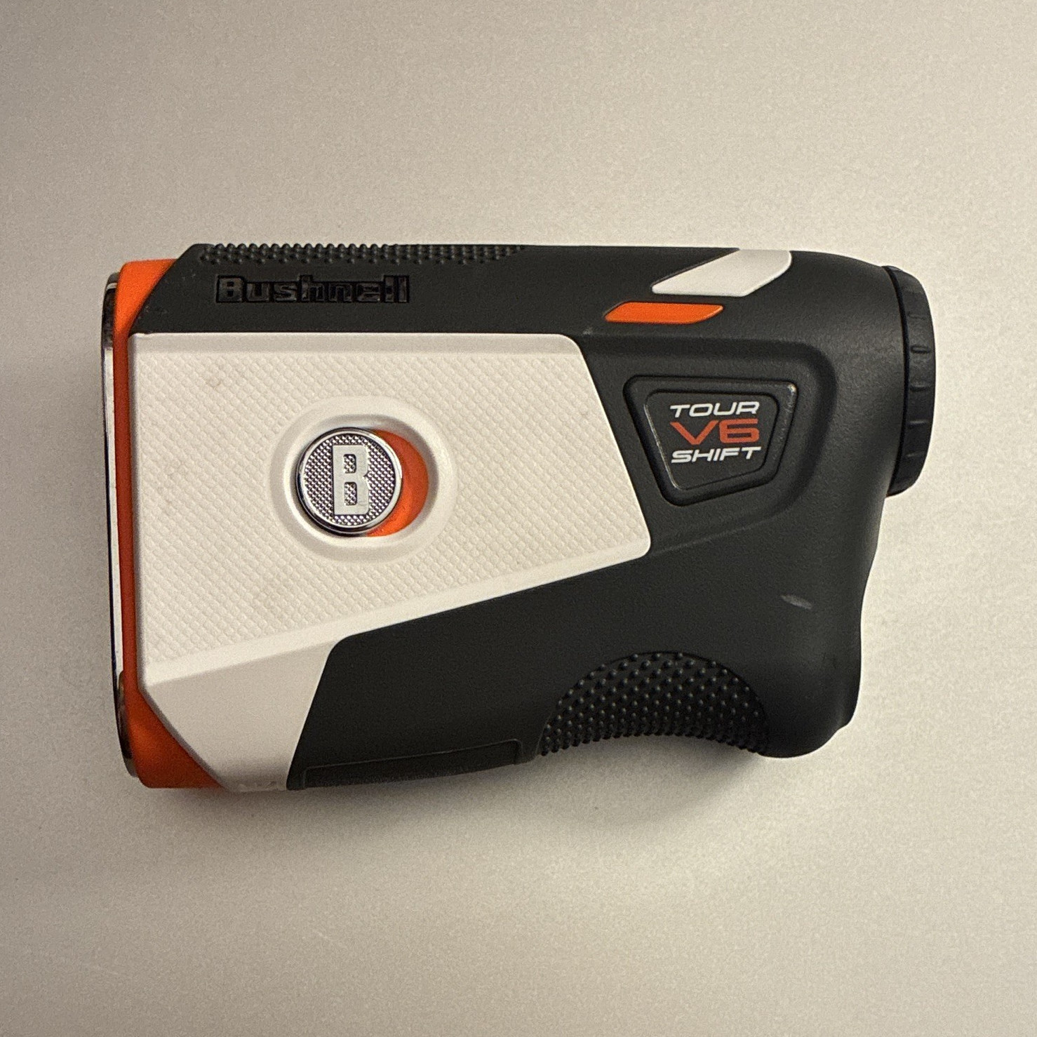 Bushnell Tour V6 Shift Slope Golf Laser Rangefinder, Black/White/Orange