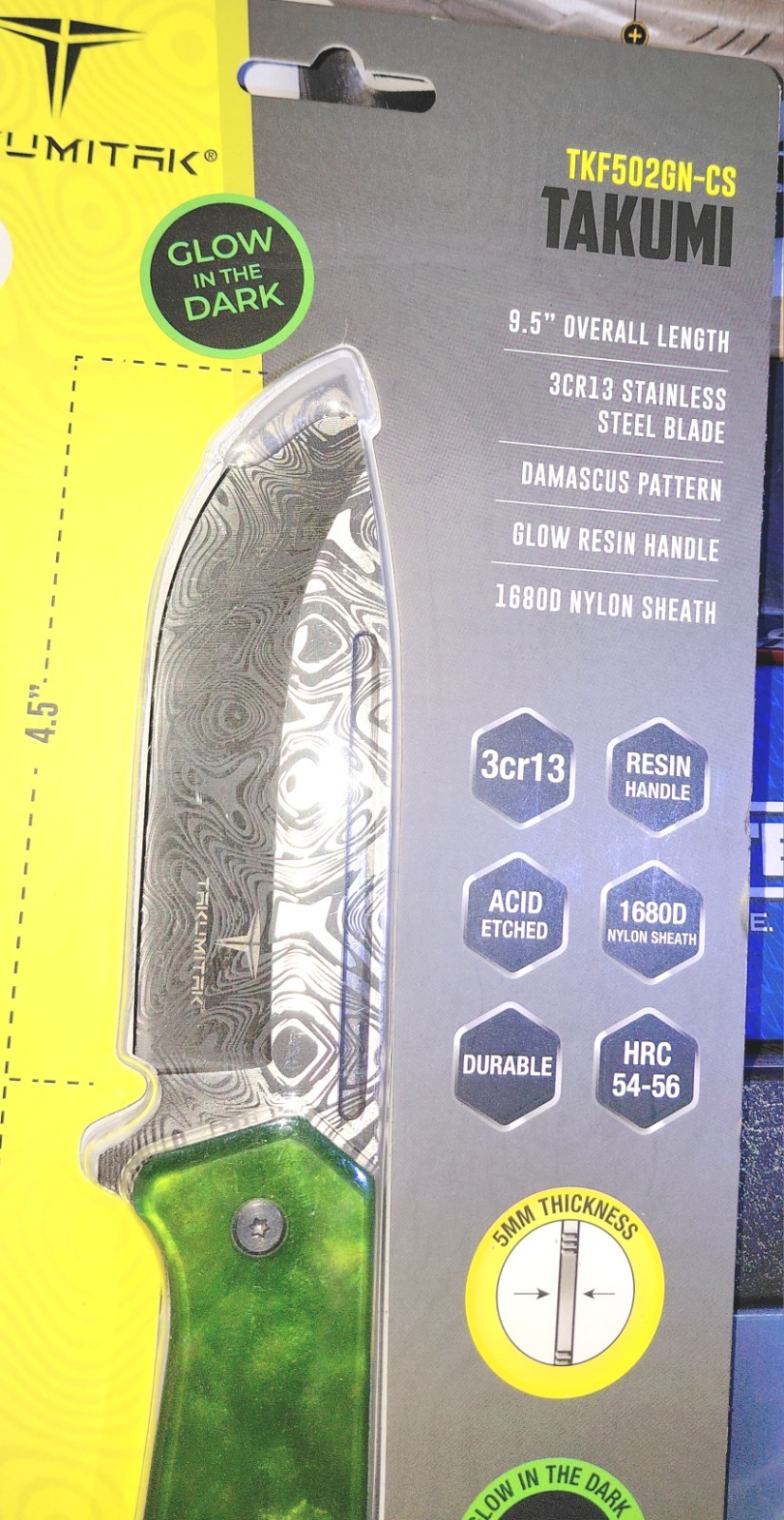 Takumi TKF502GN-CS Glow In Dark Green Handle