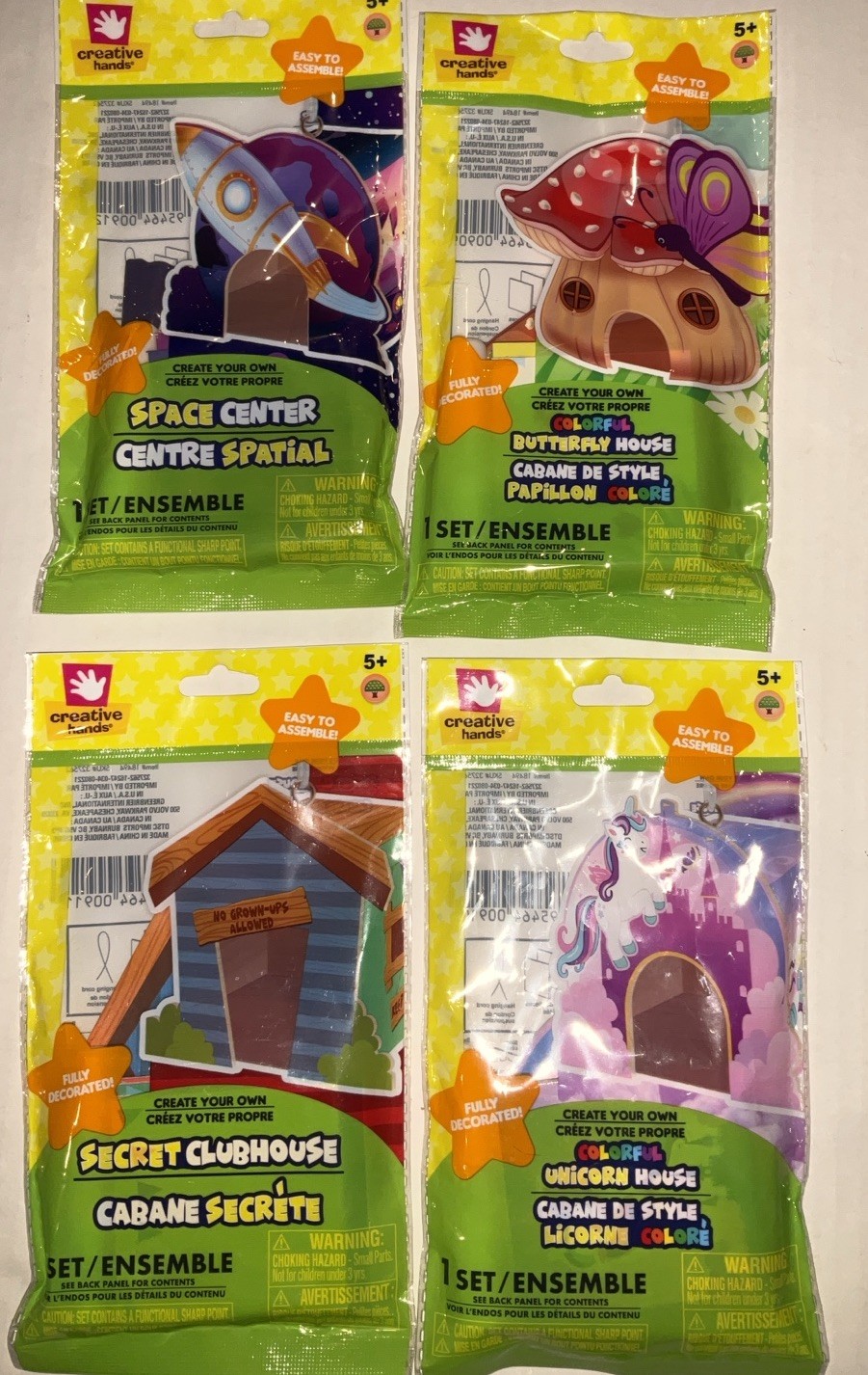 Creative Hands Wood SpaceCenter, SecretClubhouse, ButterflyHouse & UnicornHouse