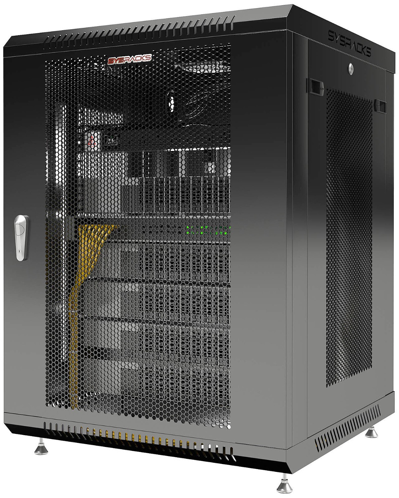 15U Wall Mount Server Rack Locking Network Cabinet Data IT Enclosure VENTED Door