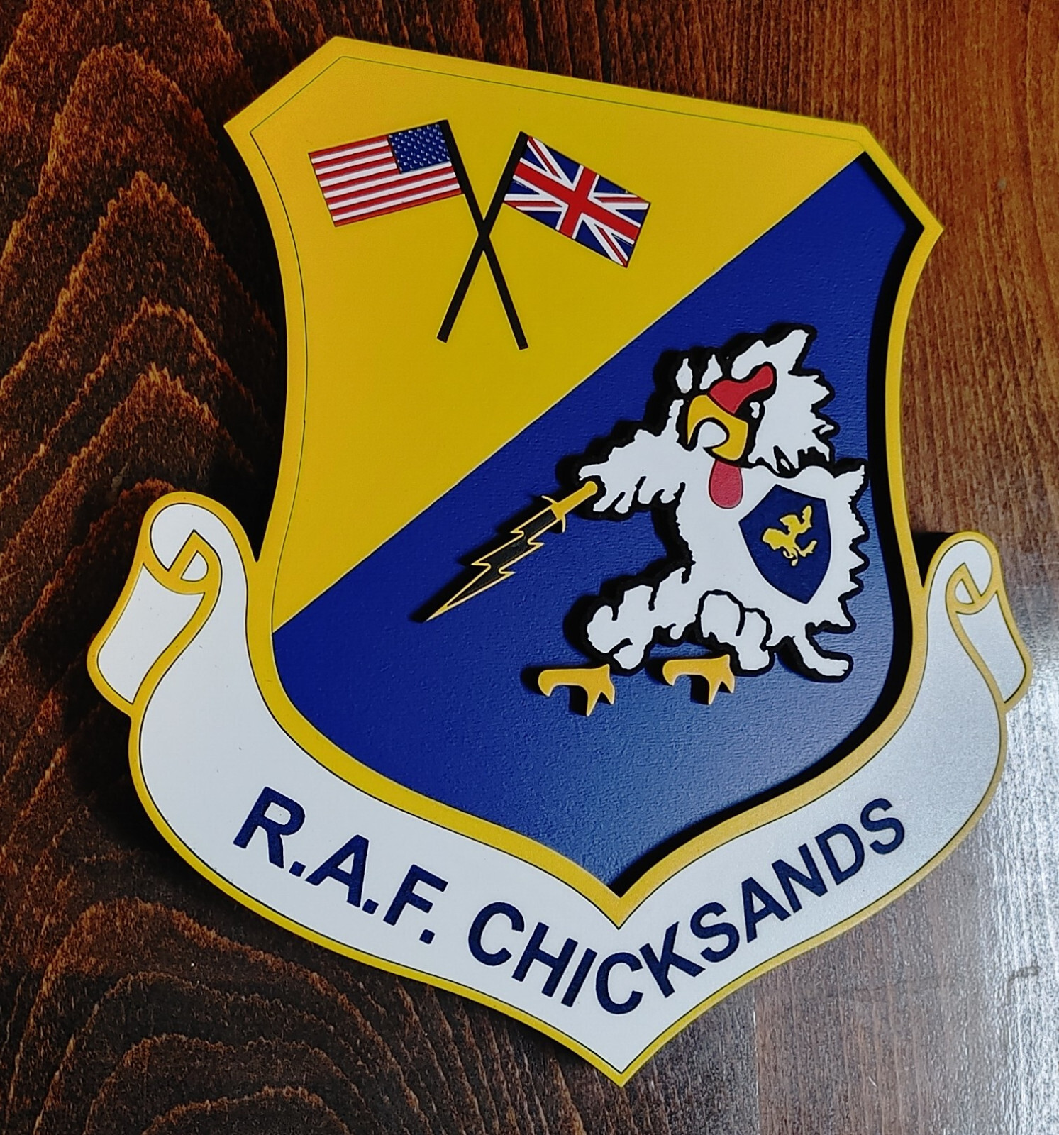 8" US Air Force RAF Chicksands Plaque Signals Intelligence "Elephant Cage"