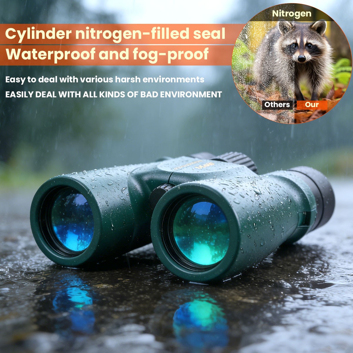 Powerful 10x42 Binoculars BAK4 HD Long Range Hunting Pro Bird Watching Telescope