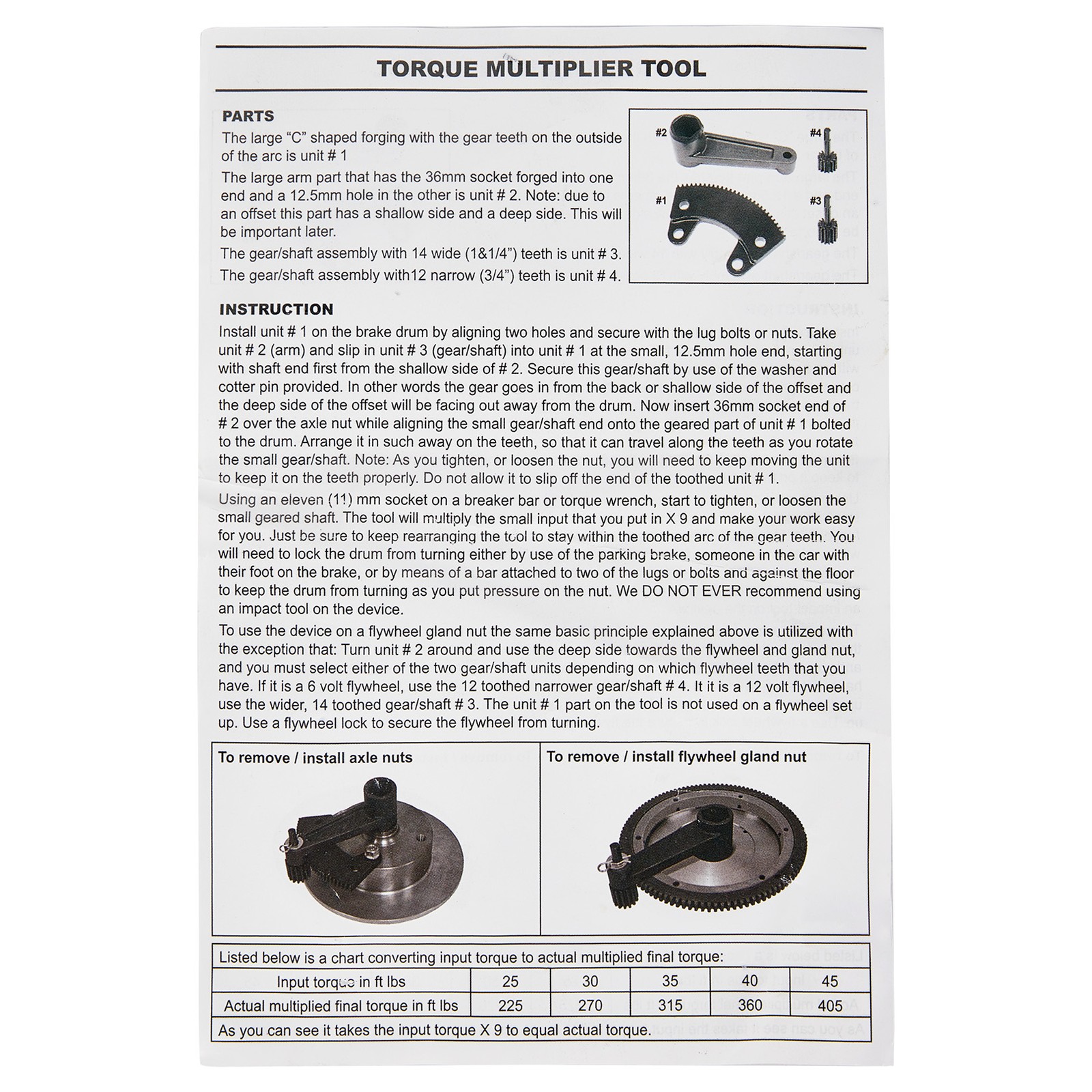 NEW Torque Leverage Tool for Classic Vw Bug/Volkswagen Beetle, 000133 Torque