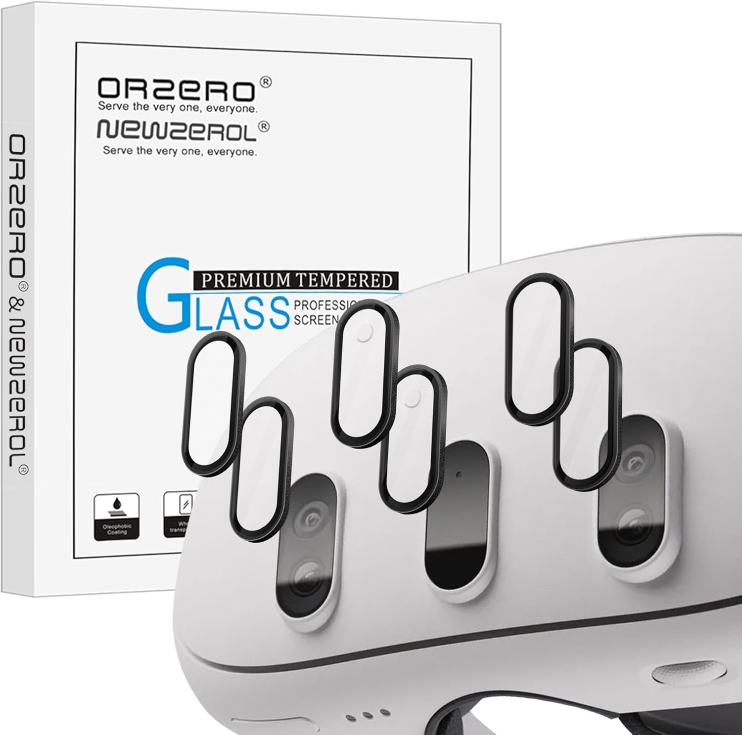High Definition Camera Lens Protection for Quest 3 - 2 Sets with Cleaning Kit