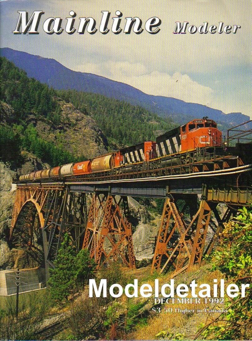 Mainline Modeler Dec.92 Cotton Belt GP60 NYC Hopper Tarpey Depot Pennsy X-29B