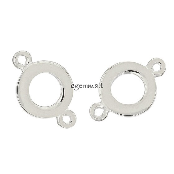 2 Sterling Silver Earring Pendant Charm Connector Fit European Bracelet #97761