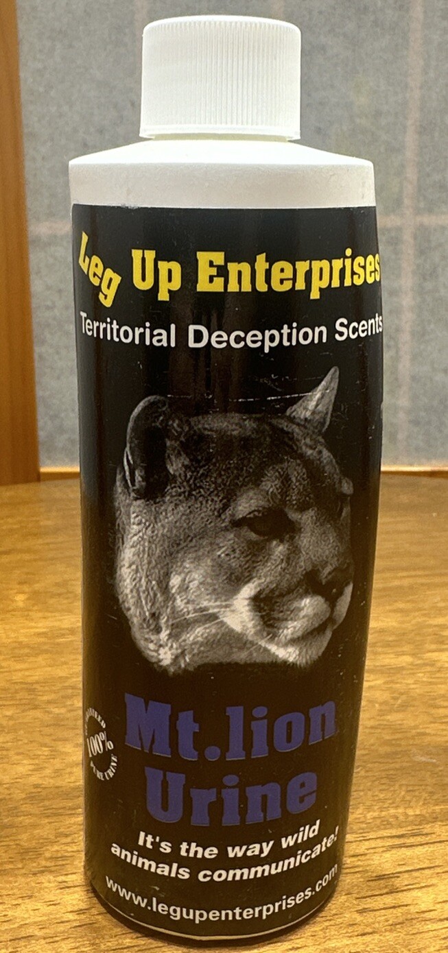 100% Mountain Lion Urine Leg Up Enterprises 8 Fl Oz Territorial Deception Scent