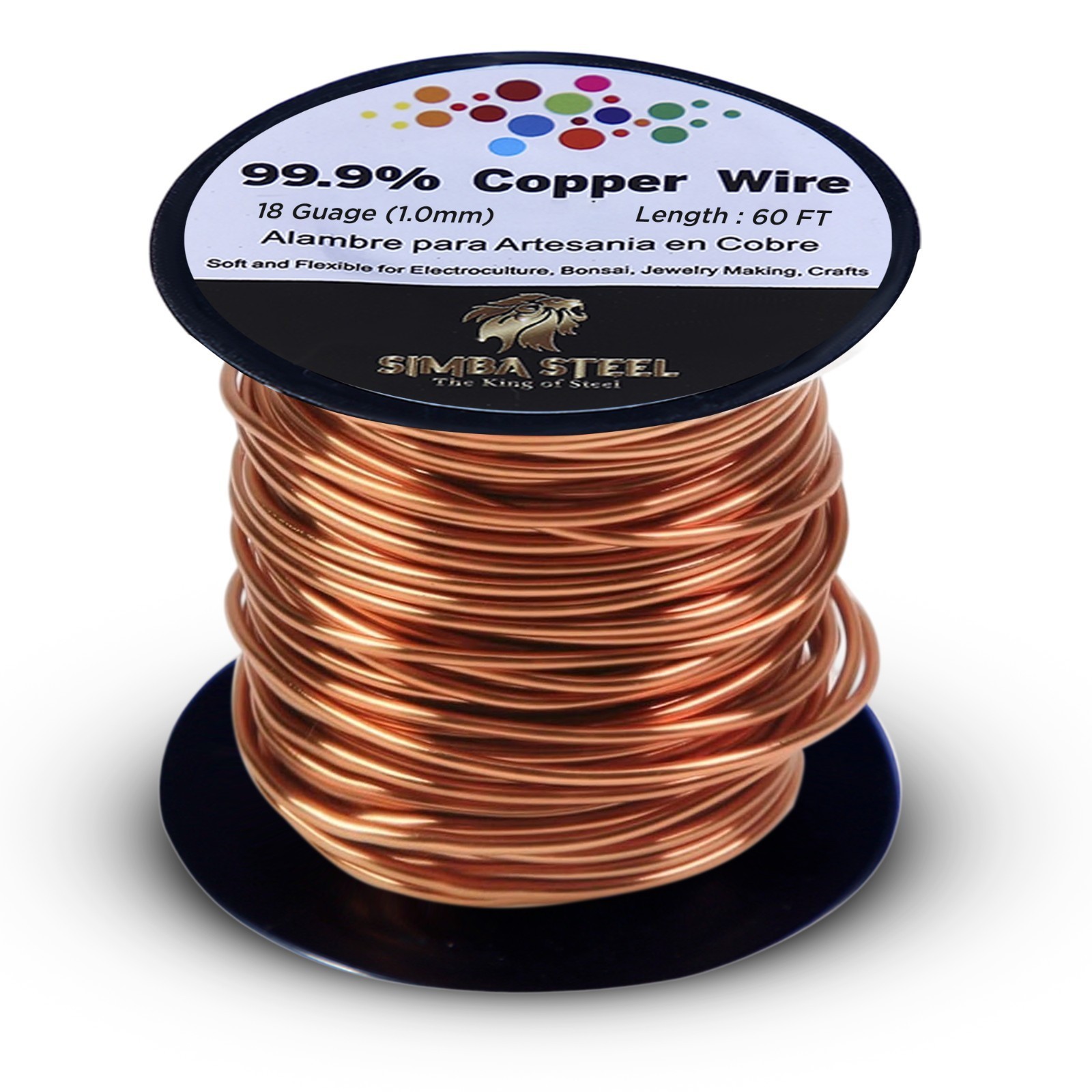 Copper Wire 20 Ga x 100 FT 99.9% Pure for Jewelry DIY Craft and Electrical Use