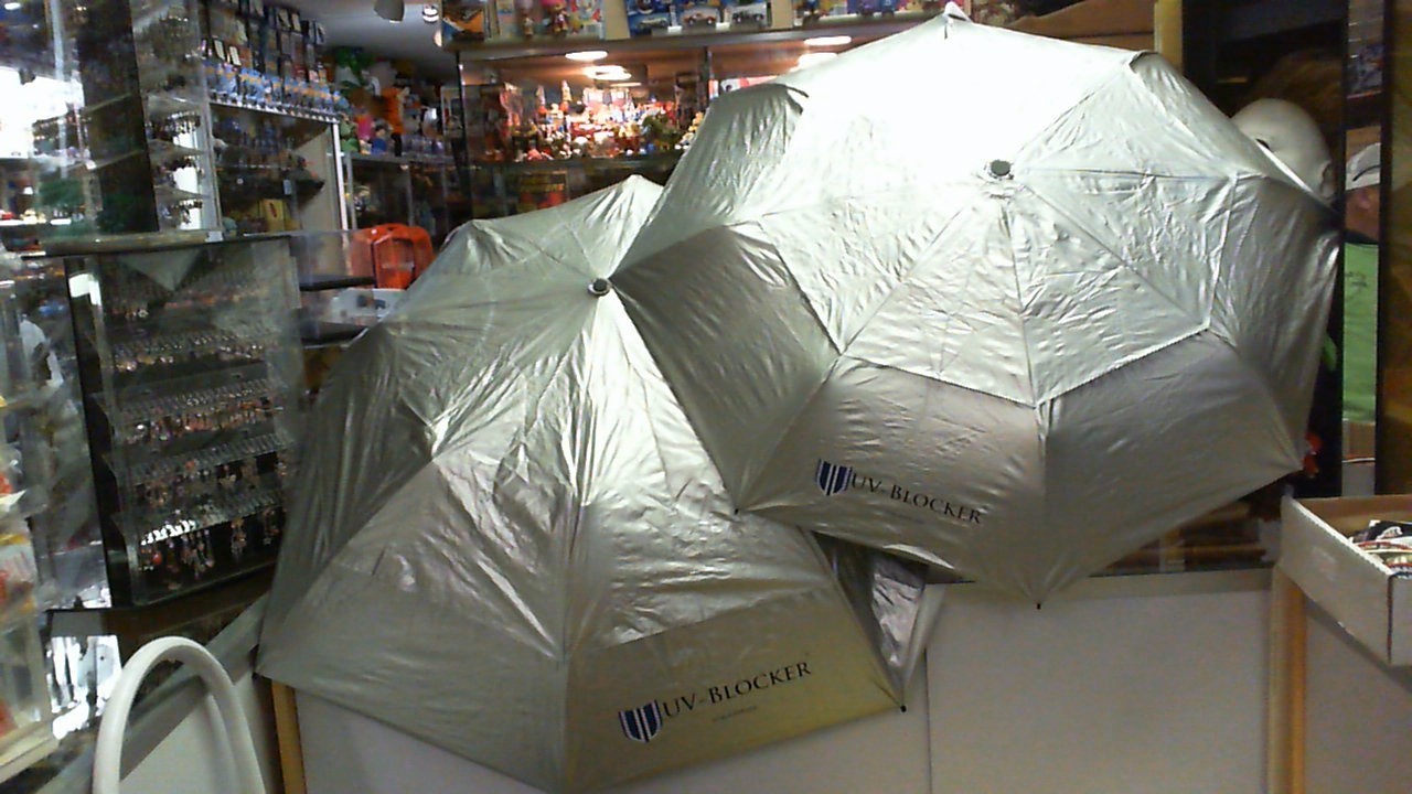 lot of 2 UV-Blocker UPF 50+ UV Protection Travel Sun Umbrella