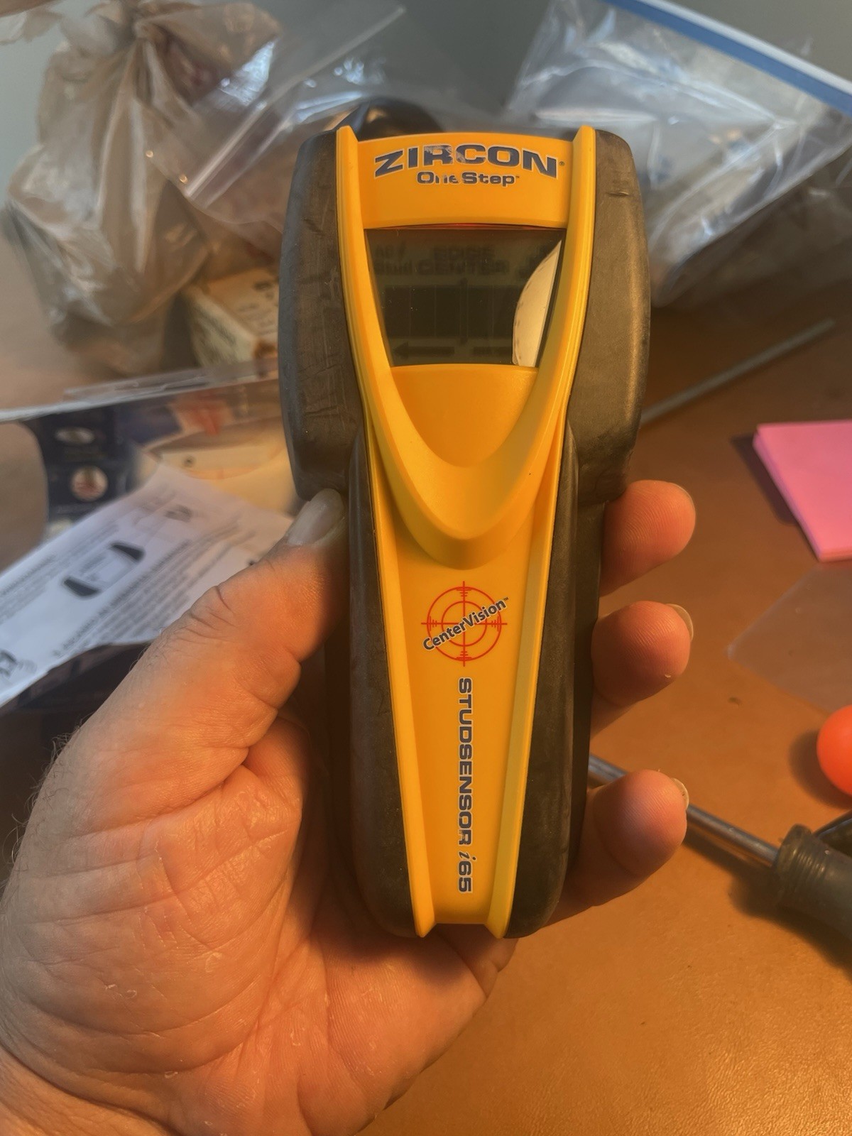 Zircon StudSensor i65 OneStep Center Finding Stud Finder, Tested & Works