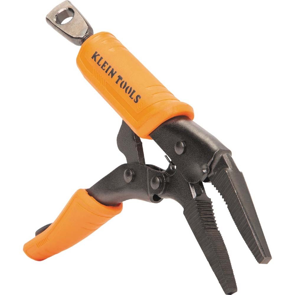 Klein Tools 38610 Long Nose Locking Pliers 4-Inch Slim Head Lever Release