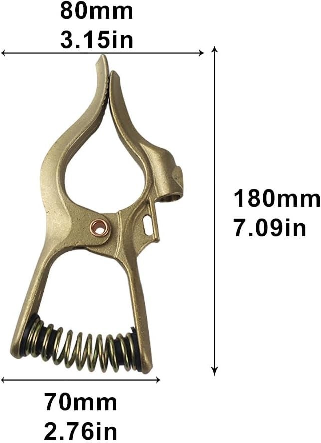 300-Amp T-Style Welding Ground Clamp Brass