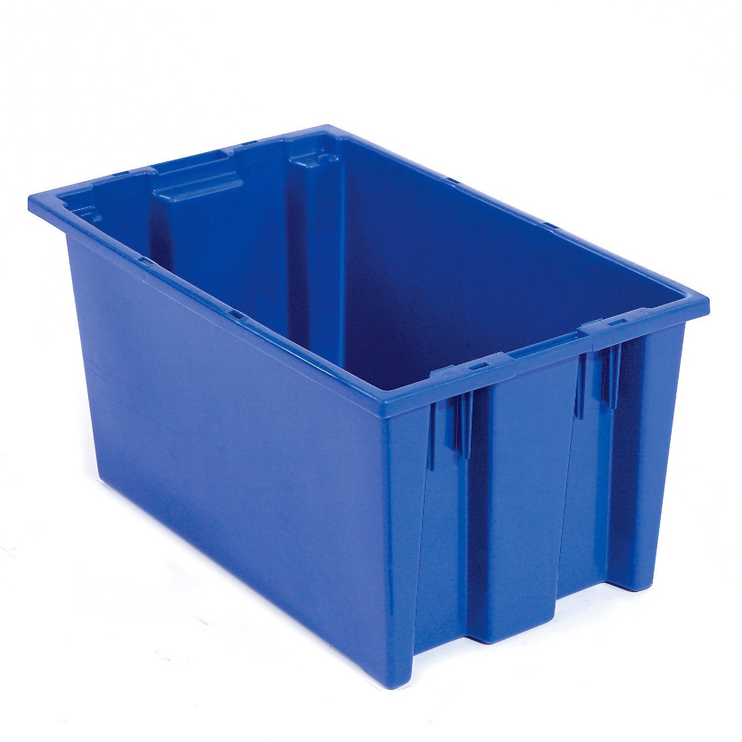 Stack And Nest Shipping Container No Lid 19-1/2x13-1/2x8 Blue Lot of 6