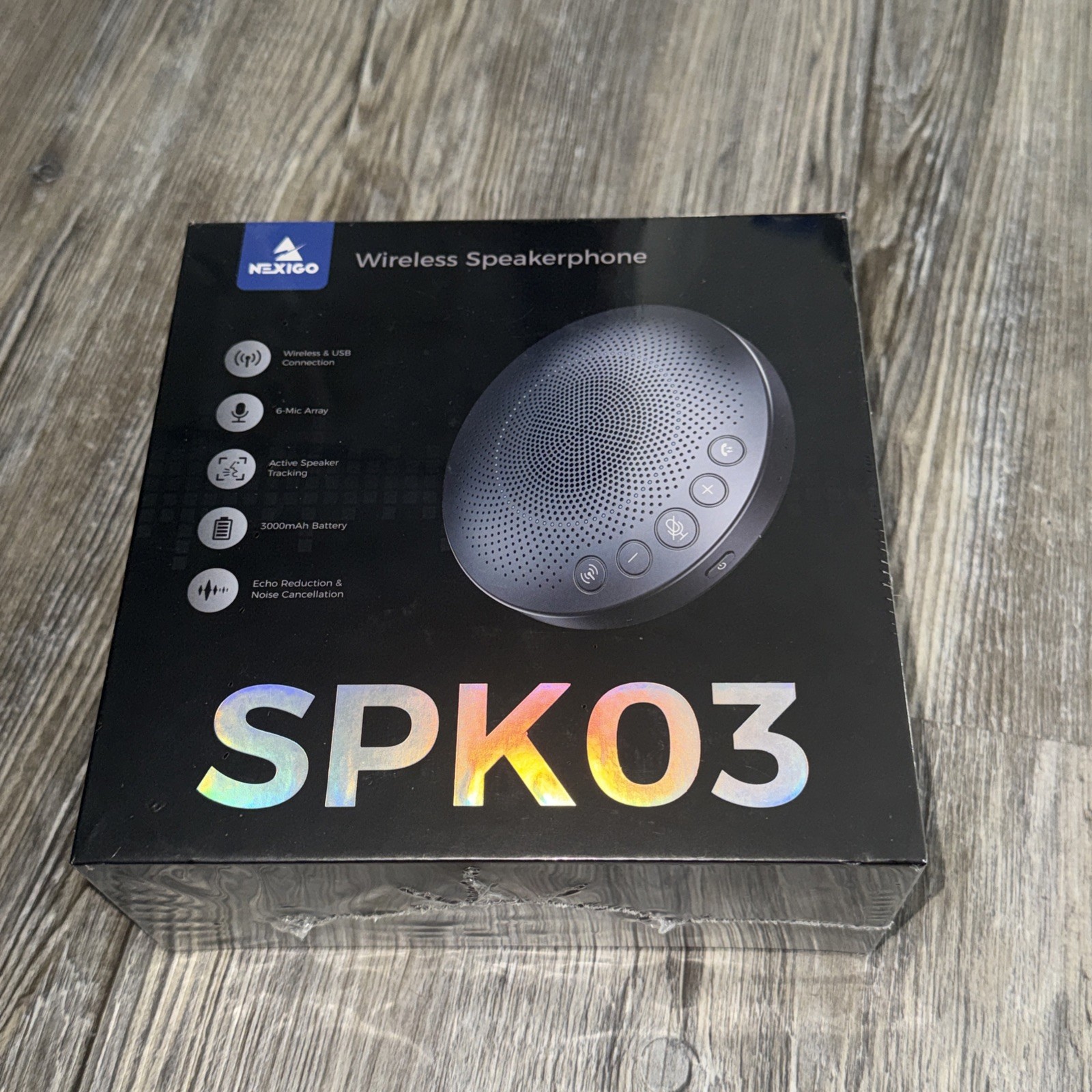Wireless Speakerphone Bluetooth 6-Mic Zoom Certified NexiGo SPK03  - New