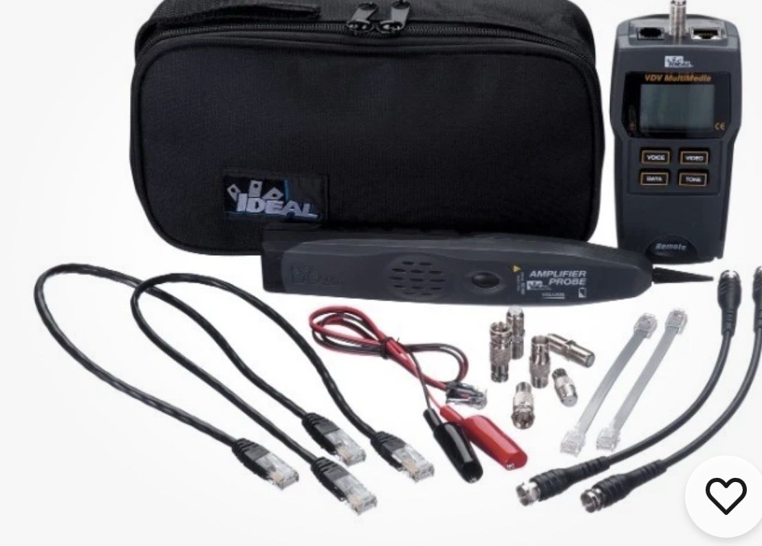 IDEAL 33-866 VDV Test-Tone-Trace Kit RJ45 Coax Tester Probe Case New Open Pack
