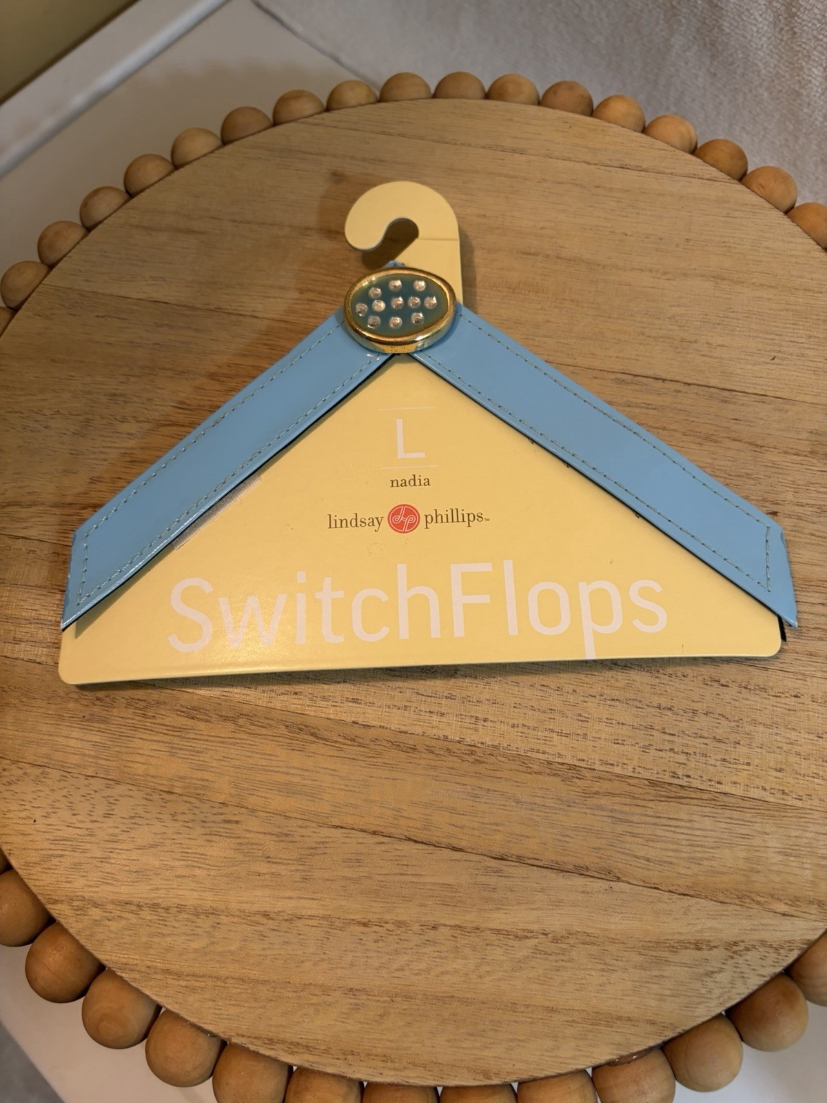 NEW LINDSAY PHILLIPS SWITCH FLOPS BLUE "NADIA”  SIZE LARGE 9/10/11 FLIP