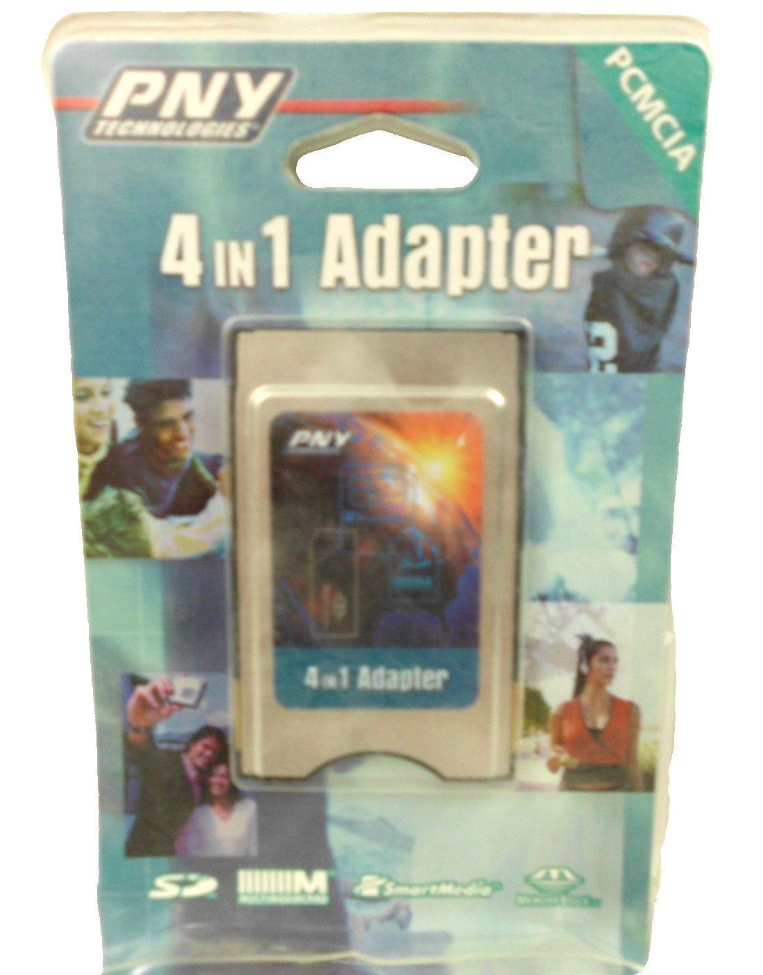 PNY Technologies 4 in 1 PC Card Adapter PCMCIA Convert Media Vintage New