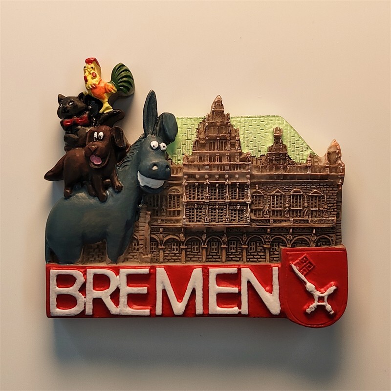 Free Hanseatic City of Bremen, Germany Tourist Souvenir 3D Resin Fridge Magnets