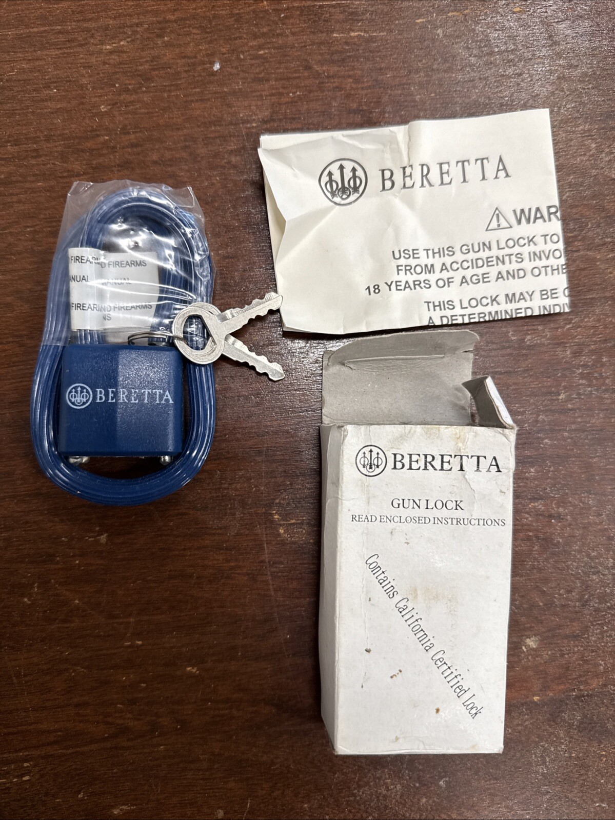 Beretta Gun Lock Model CLA14 1206 Unused in Box ~ California Approved Lock