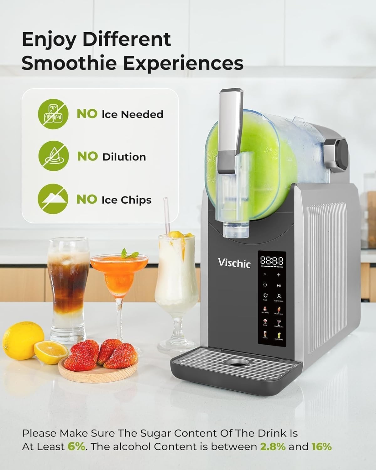 Slushy for Home Use with 7 Preset Programs & Auto Cleaning Function, Frozen D...