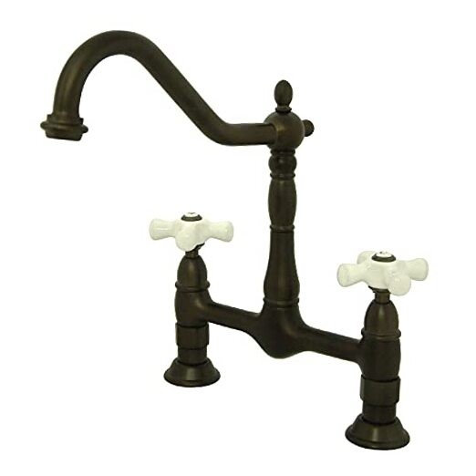 KS1175PX Heritage Bridge Kitchen Faucet, 13 x 8 x 2.13 Oil Rubbed Bronze