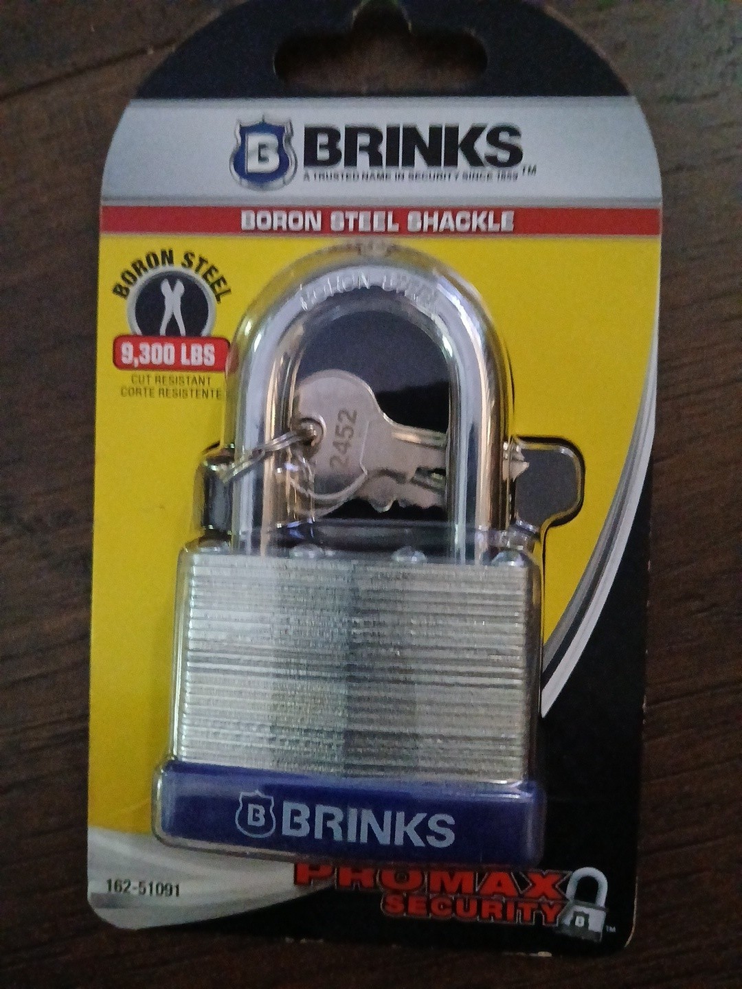 BRINKS Laminated Boron Steel Padlock 50mm Body with 1.5"  162-51091 (ECP018197)