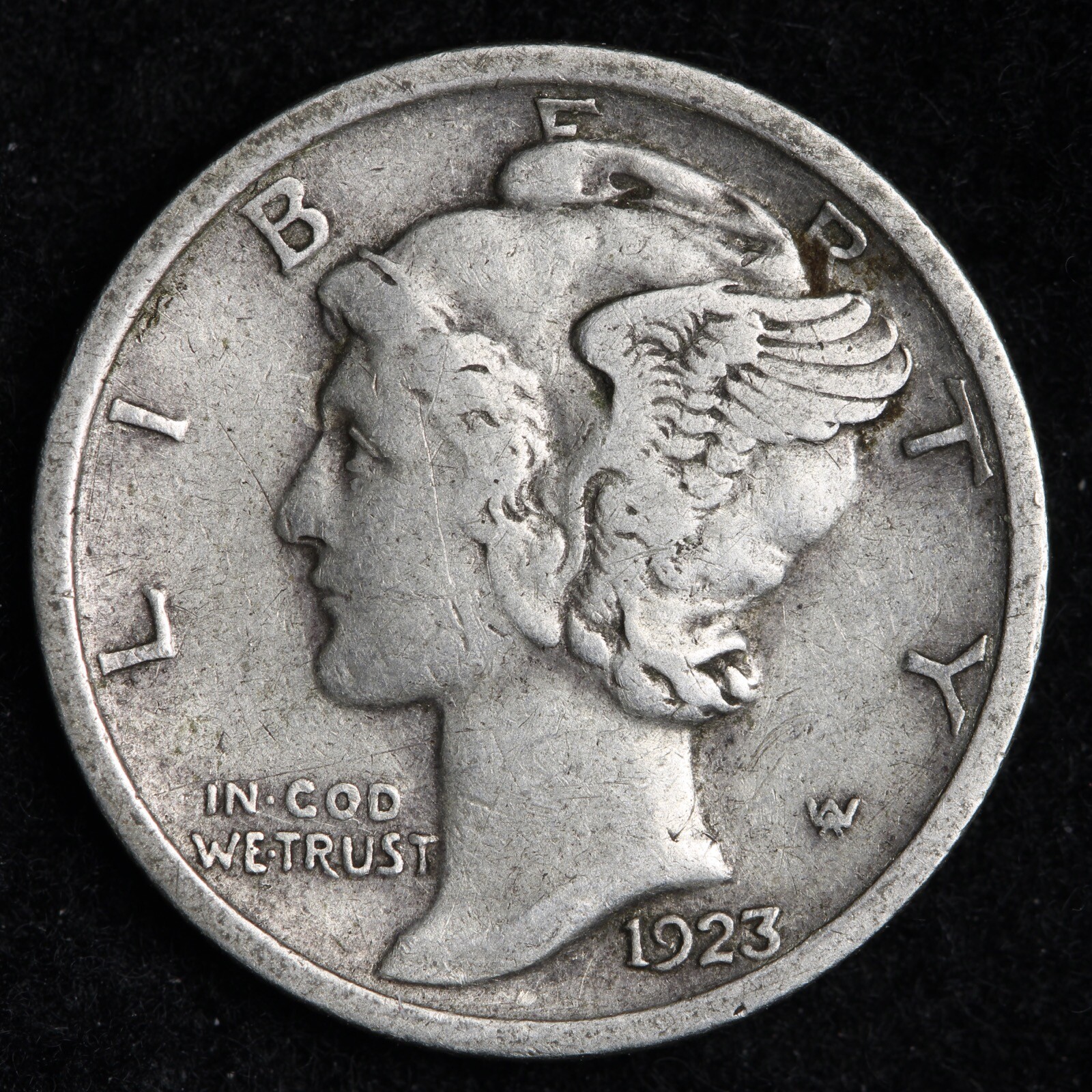 1923 Mercury Silver Dime CHOICE XF+ E251 T