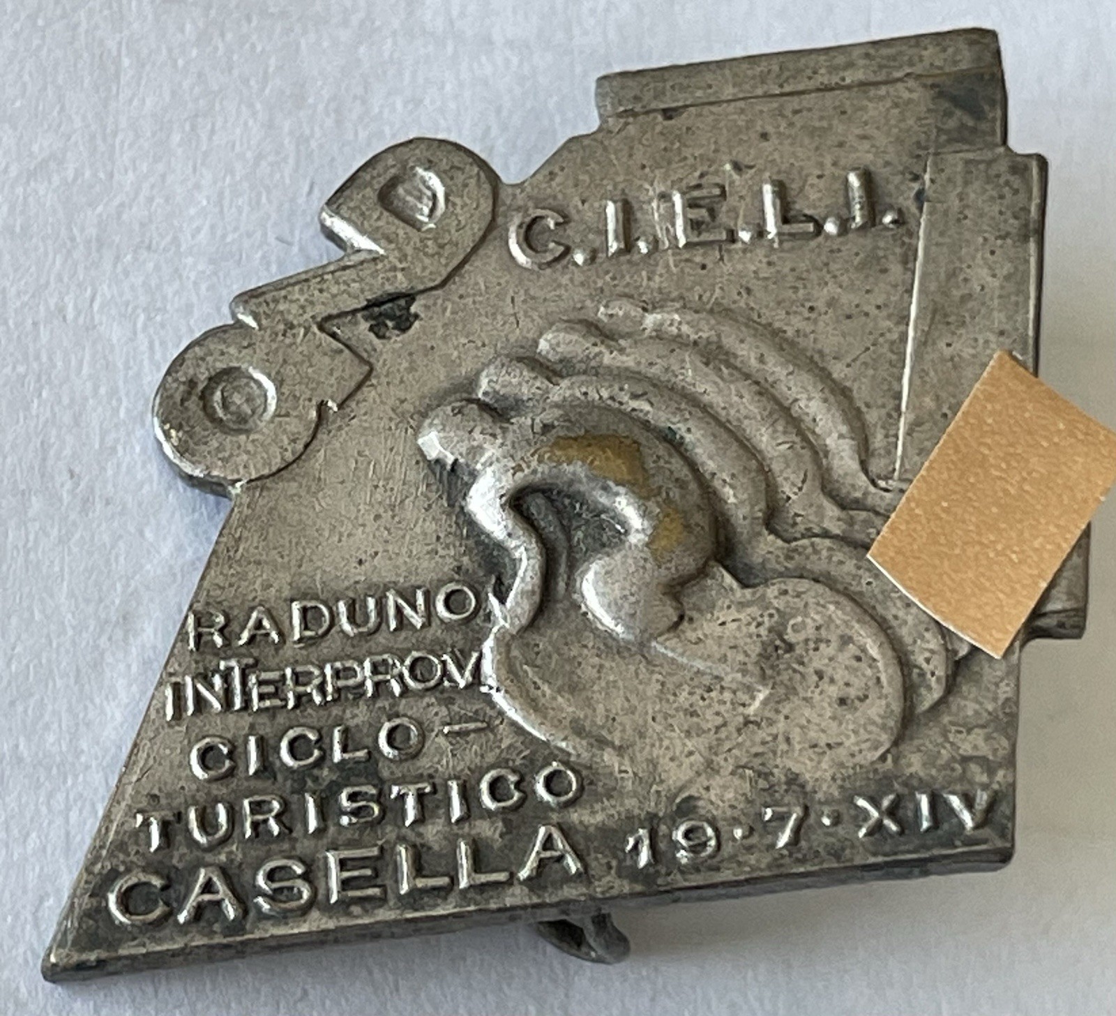 OND C.I.E.L.I. Badge Conference Tourist Cycling Casella Genoa 1936