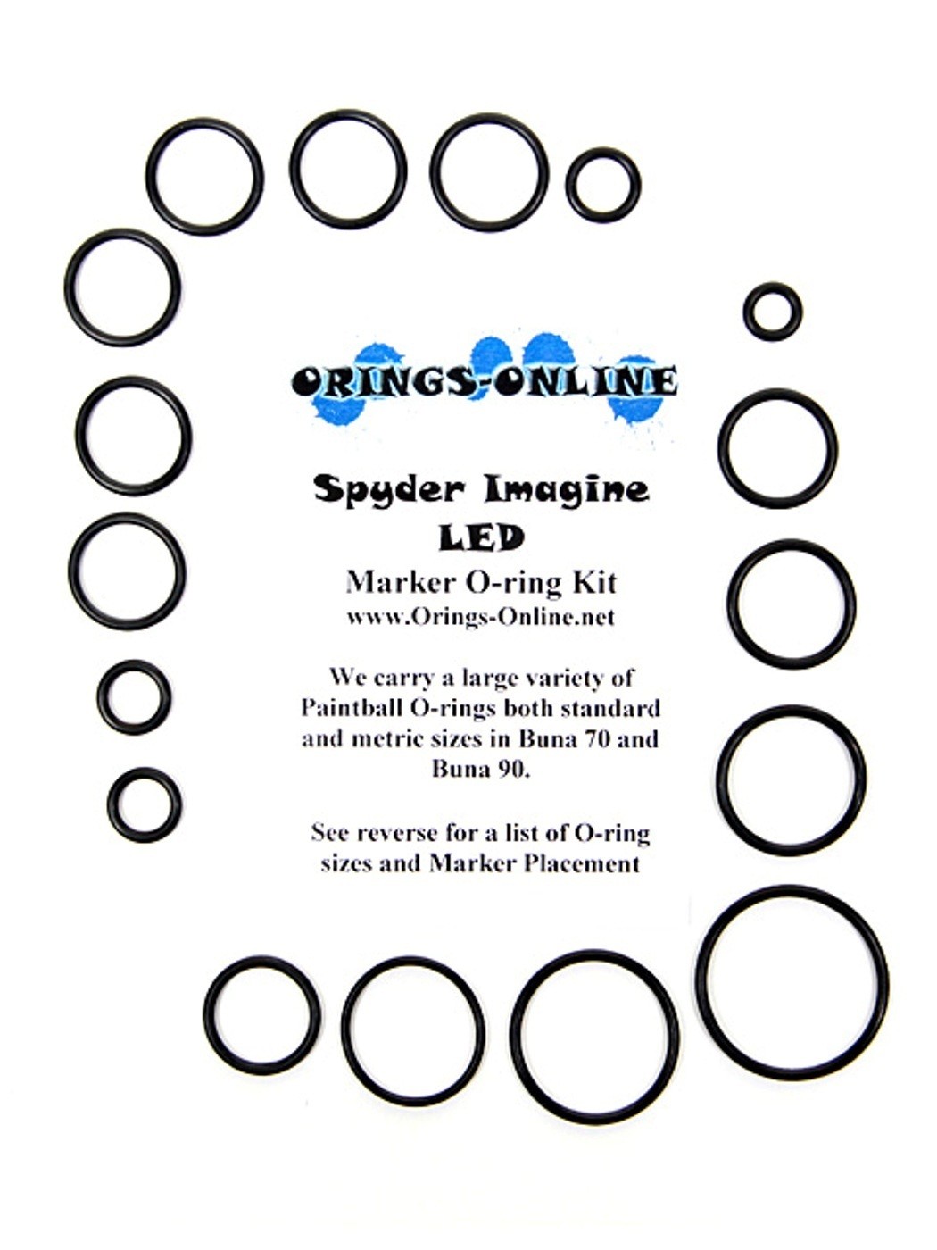 Spyder Imagine LED Paintball Marker O-ring Oring Kit x 4 rebuilds / kits