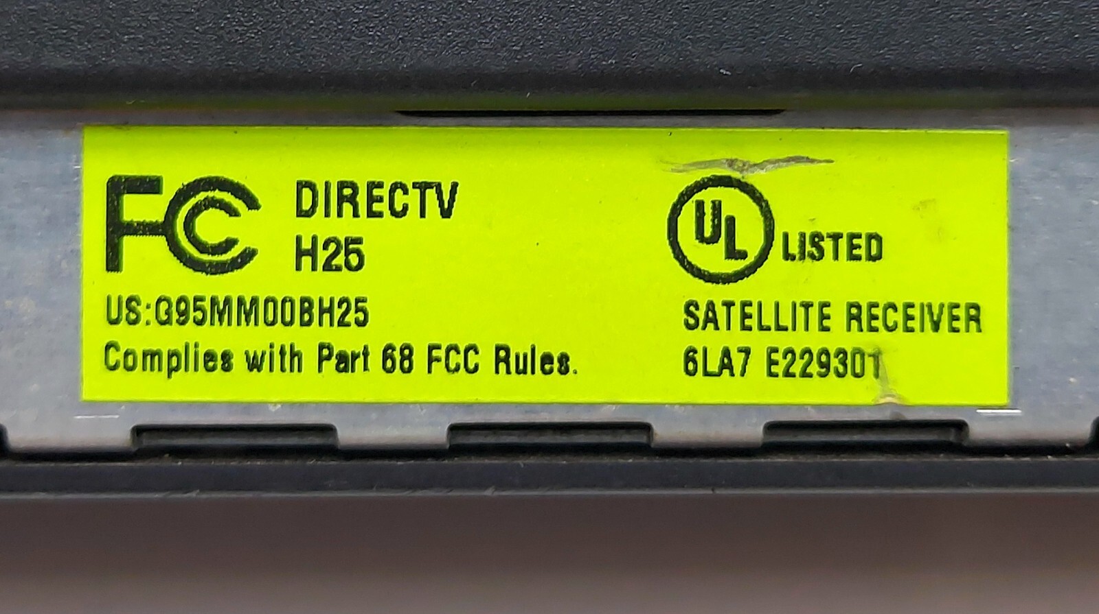 DirectV H25-100 Receiver A32LF4MK123998